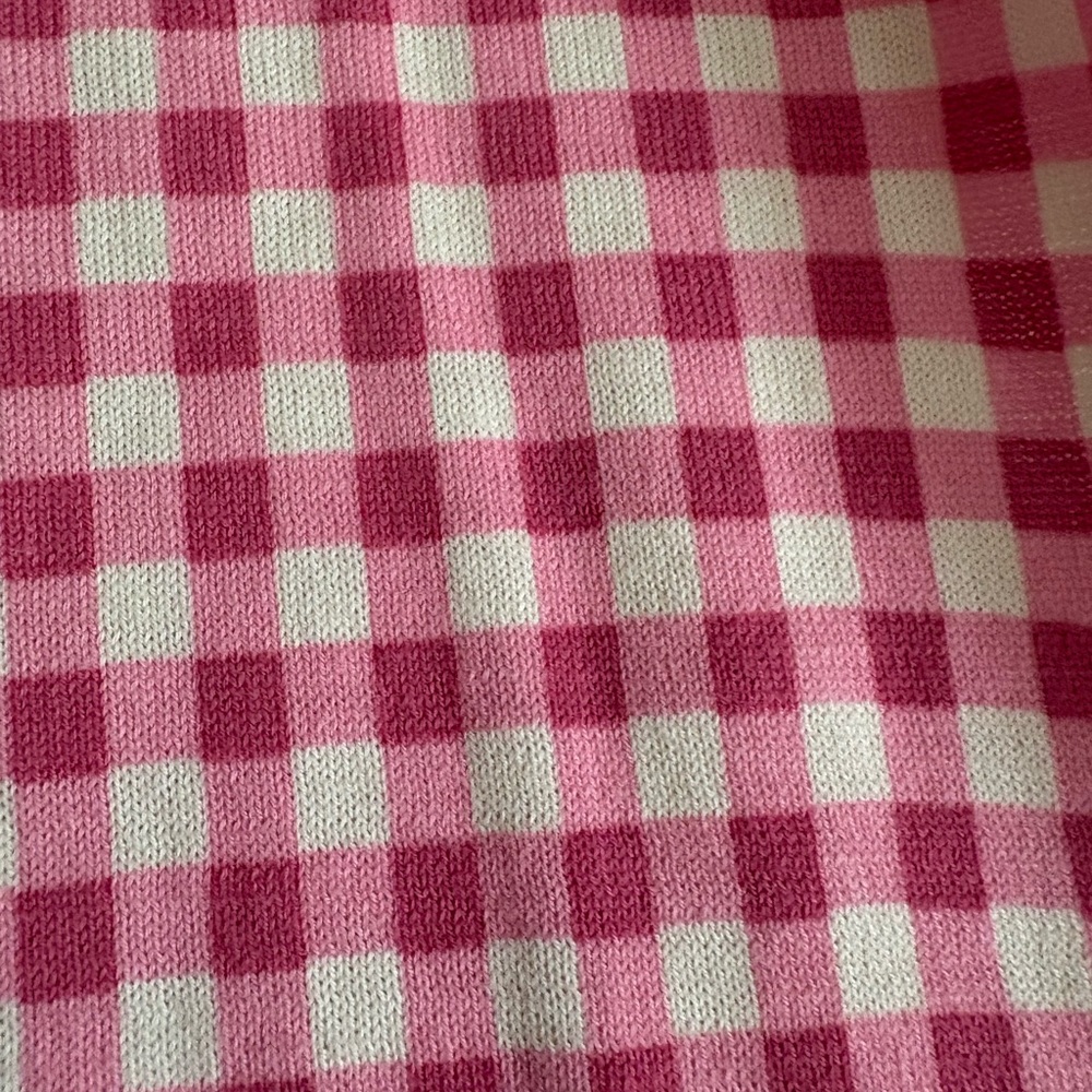 Talbots Gingham Button Front Cardigan - image 3